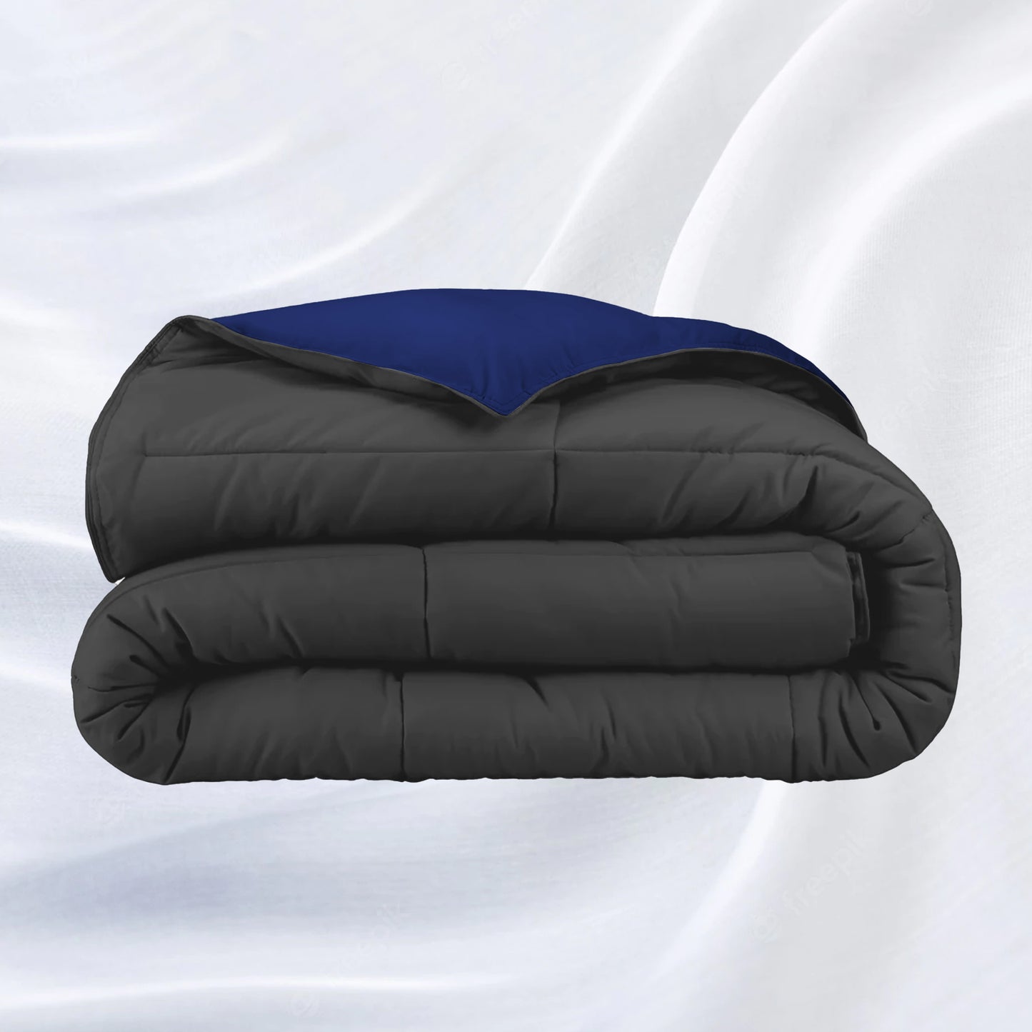 Cobertor King Bicolor Gris Oscuro/Azul Oscuro